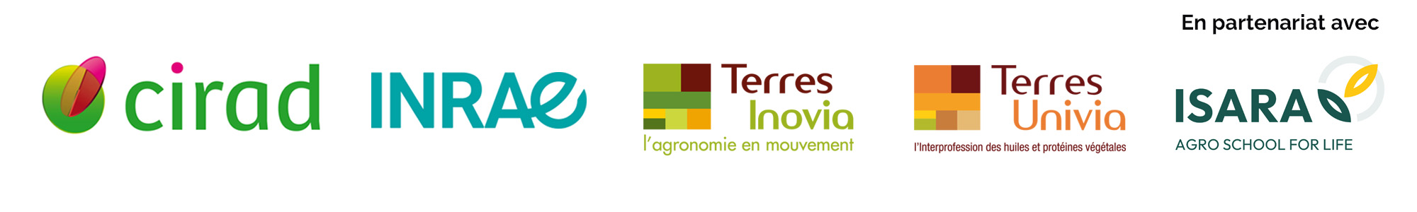 Partenaires RFL5 : le CIRAD, INRAE, Terres Inovia, Terres Unovia en partenariat avec ISARA Partenaires RFL5 : le CIRAD, INRAE, Terres Inovia, Terres Unovia en partenariat avec ISARA