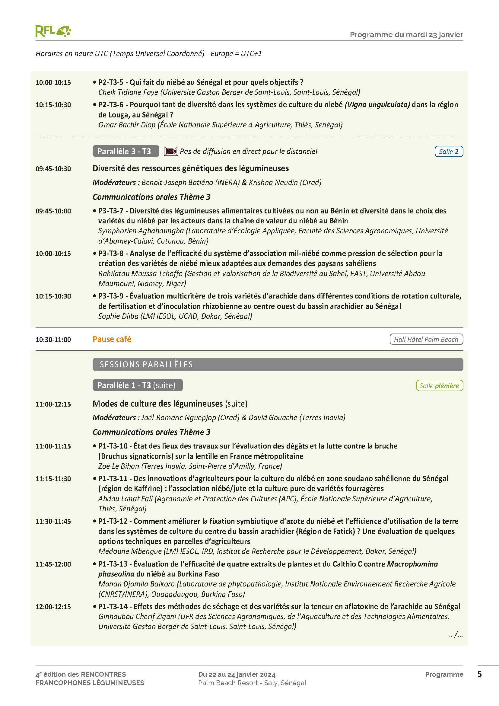 Programme mardi matin - 2ème partie Programme mardi matin - 2ème partie